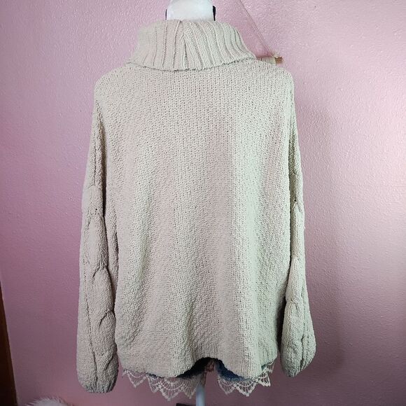 Seven | Cozy Cream Turtleneck Sweater XXL - Picture 5 of 7